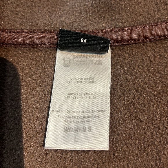 Patagonia Fleece Chocolate Brown Jacket Sz M - Picture 6 of 10